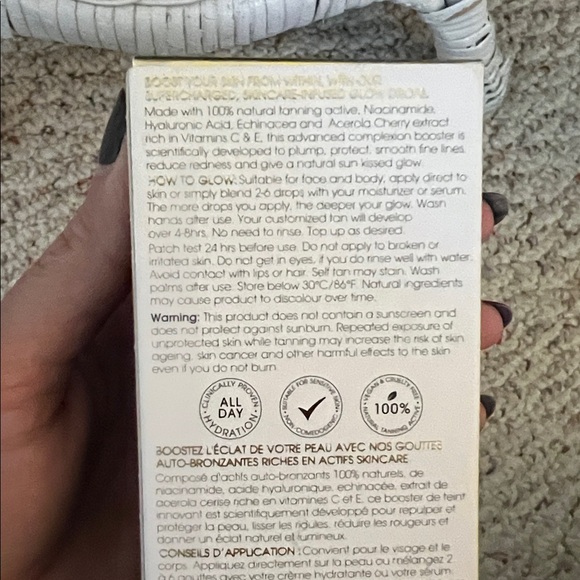 NWT! St. Tropez Luxe Tan Tonic Drops - Black and Gold - Picture 4 of 4